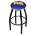 Holland Bar Stool NCAA 36" Swivel Bar Stool Upholstered/Metal in Black/Red/White | 36 H x 19 W x 19 D in | Wayfair L8B2C36Pittsb