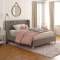 Little Seeds Monarch Hill Ambrosia Full Platform Bed Wood & /Wood/Upholstered/Velvet in Gray | Wayfair 4398429LS