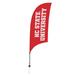 Victory Corps NCAA [Unavailable] 88 x 28 in. Feather Banner in Black/Brown/Gray | 88 H x 28 W in | Wayfair 810028NCST-002