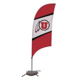 Victory Corps NCAA [Unavailable] 88 x 28 in. Feather Banner in Black/Brown/Gray | 88 H x 28 W in | Wayfair 810029UUTAH-001