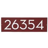 Montague Metal Products Inc. Floating Modern 4" Number Horizontal Address Plaque (5 Digits) Metal in Red/Yellow | 6 H x 19.75 W x 1 D in | Wayfair