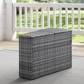 Beachcrest Home™ Sneed Outdoor Side Table Metal in Gray | 22.25 H x 32 W x 15.5 D in | Wayfair 0B1722C5ED94439685E9C4BF37CB5EE0