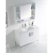 Orren Ellis Verlene 40" Single Bathroom Vanity Set w/ Mirror Wood/Ceramic in White | 33 H x 40 W x 18 D in | Wayfair