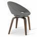 sohoConcept Crescent Upholstered Solid Back Side Chair Upholstered in Gray/Brown | 29 H x 23.75 W x 21 D in | Wayfair DC10100-10