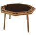 Kestell Furniture 52" 8 - Player Oak Poker Table Vinyl | 29.5 H x 52 W x 48 D in | Wayfair O-48-V-Black Vinyl/Spanish Oak