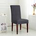 Red Barrel Studio® T-Cushion Dining Chair Slipcover Polyester in Gray/Black | 17 W x 18 D in | Wayfair 54DBE244A5C747C0BA476F0E37B24D30