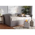 Baxton Studio Delora Modern and Contemporary Light Grey Fabric Upholstered Full Size Daybed - CF9044-B-Light Grey-Daybed-F