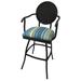 Red Barrel Studio® Quillen Swivel Bar & Extra Tall Stool Upholstered in Blue | 48 H x 20 W x 21 D in | Wayfair A129BA70EA6241C899C387B925F3728D