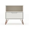 Rockefeller 1.0 Mid Century- Modern Nightstand with 1-Drawer in - Manhattan Comfort 101GMC8