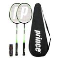 Prince 2 x PRO Nano 75 Graphite Badminton Racket Series with Full Protective Covers + 6 Shuttles (2 x Beast Pro Nano)