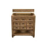 Bayou Breeze Calisto 35.75" Single Bathroom Vanity Base Only in Honey Alder Wood/Solid Wood in Brown | 38.8 H x 34 W x 22.25 D in | Wayfair