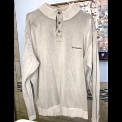 Columbia Sweaters | Columbia Quarter Button Pullover Xl | Color: Cream/Tan | Size: Xl