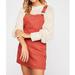 Free People Skirts | Free People We The Free Louise Denim Skirtall | Color: Orange/Red | Size: 6