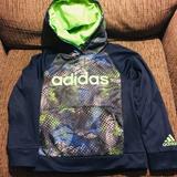 Adidas Tops | Boys Adidas Hoodie | Color: Blue/Green | Size: 8