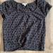 American Eagle Outfitters Tops | Aeo Grey Floral Lace Tee | Color: Gray | Size: M
