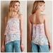 Anthropologie Tops | Anthropologie Maeve Silk Asymmetric Daisy Top | Color: Pink/White | Size: M