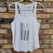 American Eagle Outfitters Tops | Ae Racerback Graphic Tank | Color: Black/White | Size: M