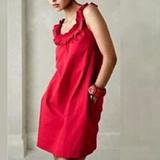 Anthropologie Dresses | Anthro Fei Carambola Ruffle Dress | Color: Red | Size: 2