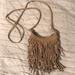 American Eagle Outfitters Bags | American Eagle Fringe Crossbody Bag | Color: Tan | Size: Os