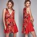 Free People Dresses | Free People Red Floral Tunic Dress | Color: Red | Size: M