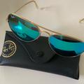 Ray-Ban Accessories | Authentic Rayban Mirrored Aviators | Color: Green/Red | Size: Os