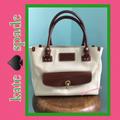 Kate Spade Bags | Kate Spade Quinn Handbag | Color: Brown/Cream | Size: 12” X 9.5” X 5”