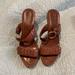 Coach Shoes | Coach Braided Leather Mule Heel Sandals | Color: Brown/Tan | Size: 8