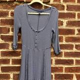 American Eagle Outfitters Dresses | American Eagle Blue Striped 3/4 Sleeve Dress | Color: Blue/White | Size: M