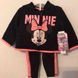 Disney Matching Sets | Baby Minnie Mouse Disney 2pc Outfit 0-3 M | Color: Black/Pink | Size: 0-3mb