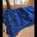 J. Crew Other | J Crew Blue Cotton Fringed Scarf | Color: Blue | Size: Os