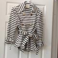 Kate Spade Jackets & Coats | Kate Spade Nautical Striped Jacket Bow Back | Color: Black/White | Size: M