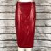 Gucci Skirts | Hp Gucci Red Leather Pencil Skirt Sz42 | Color: Red | Size: Italian 42