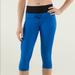 Lululemon Athletica Pants & Jumpsuits | Lululemon Bhakti Yoga Crop | Color: Black/Blue | Size: 4