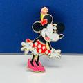 Disney Accessories | Minnie Mouse Pinback Disney Trading Pin Flower Hat | Color: Red/White | Size: Os