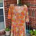 Lularoe Dresses | Lularoe Simply Comfortable Xs Dress Swirls | Color: Orange/Purple | Size: Xs