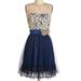 Anthropologie Dresses | Anthropologie Ryu Home Sweet Scone Dress Navy Lace | Color: Blue/Cream | Size: M