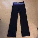 Lululemon Athletica Pants & Jumpsuits | Lululemon Yoga Pants With Purple Waistband | Color: Black/Purple | Size: 6