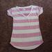 American Eagle Outfitters Tops | American Eagle Pink&White Vneck T-Shirt | Color: Pink/White | Size: Xs