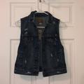 American Eagle Outfitters Jackets & Coats | American Eagle Distressed Denim Vest Sz Small Nwt | Color: Blue | Size: S