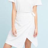 Anthropologie Skirts | Anthropologie Maeve White Eyelet Wrap Skirt Size 6 | Color: White | Size: 6