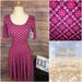 Lularoe Dresses | Lularoe Nicole Dress Fit & Flare! | Color: Pink | Size: Xxs