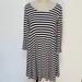 American Eagle Outfitters Dresses | American Eagle Long Sleeve Striped Shift Dress | Color: Black/White | Size: S