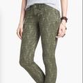 Free People Jeans | Free People Olive Brocade Jean | Color: Green | Size: 28