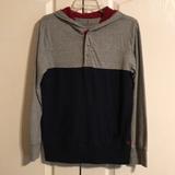 American Eagle Outfitters Shirts | American Eagle Outfitters Hoodie Pullover Men’s Xs | Color: Blue/Gray | Size: Xs