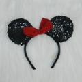 Disney Accessories | Authentic Disneyland Minnie Mouse Ears | Color: Black/Red | Size: Os