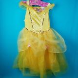 Disney Costumes | Belle Disney Princess Dress With Gloves Included | Color: Yellow | Size: 4+