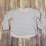 Anthropologie Tops | Anthro Postmark Cream/Navy Striped 3/4 Sleeve Top | Color: Blue/Cream | Size: M
