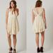 Free People Dresses | Free People Don't You Dare Cream & Gold Lace Dress | Color: Gold/White | Size: M