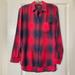 Madewell Tops | 2/$15 Madewell Classic Ex-Boyfriend Shirt Plaid Red Sz S | Color: Red | Size: S