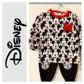 Disney Matching Sets | 5 Items For $15. Disney Baby Top And Pant Set Nwt | Color: Black/Red | Size: 6mb